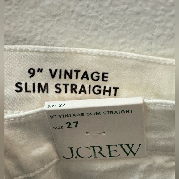 NWT J Crew 9”
Vintage Slim Straight  White Jeans size 27 - Picture 5 of 5
